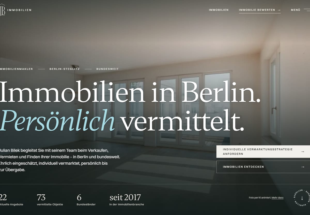 Screenshot der Website j-b-immobilien.com